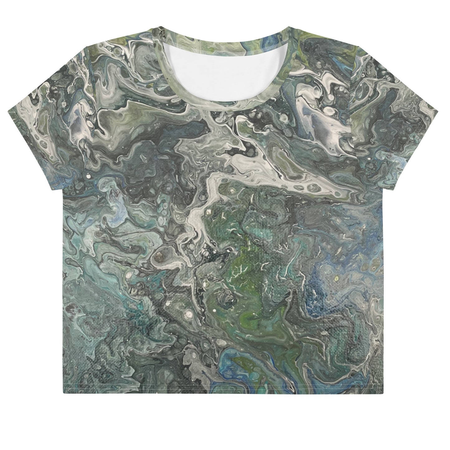 Serenity Crop Tee - Original Art Design - Embrace Tranquility