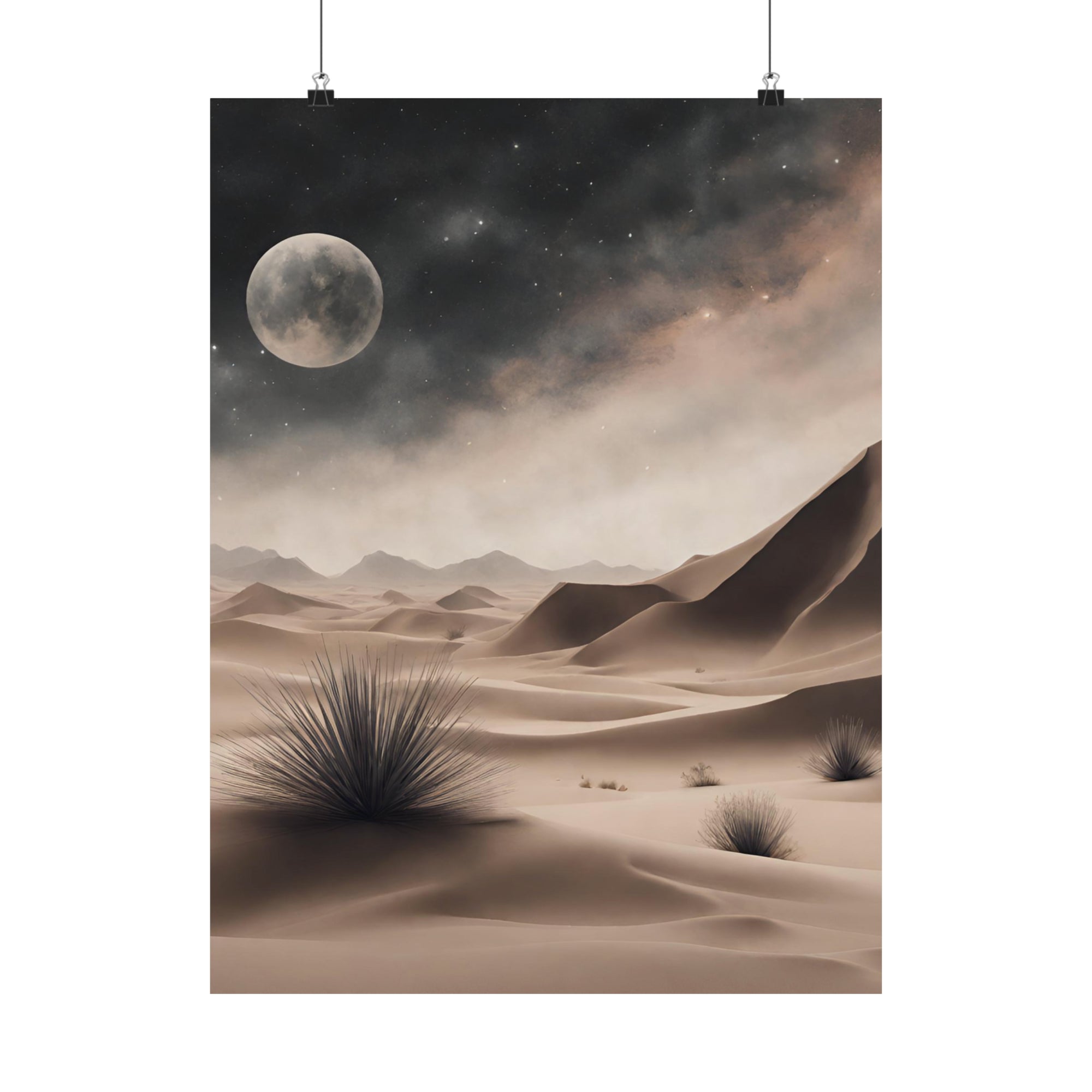 Moody Mysterious Series - Desert 1 - Matte Vertical Abstract Art Posters