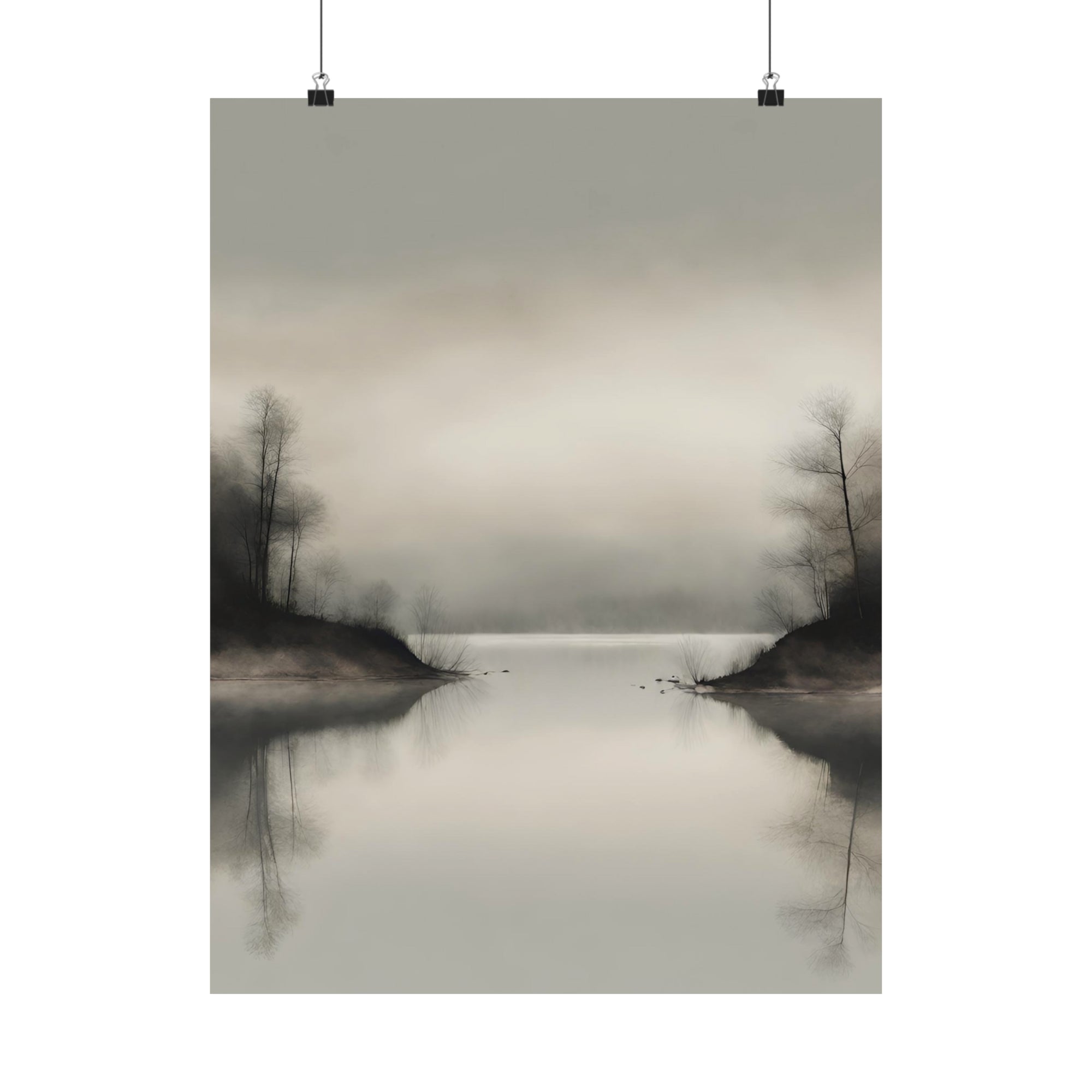Moody Mysterious Series - Lake 2 - Matte Vertical Abstract Art Posters