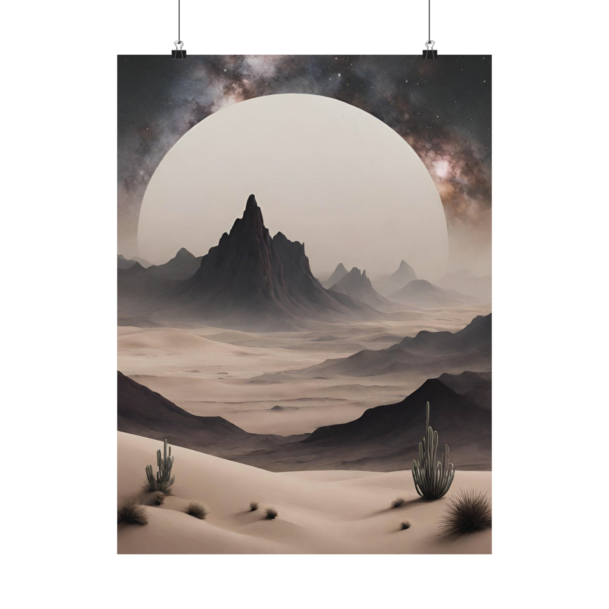 Moody Mysterious Series - Desert 3 - Matte Vertical Abstract Art Posters