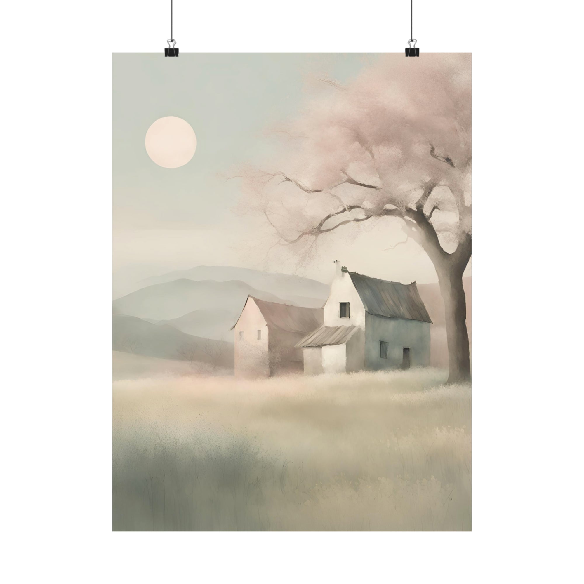 Moody Mysterious Series - Rural Scene 1 - Matte Vertical Abstract Art Posters