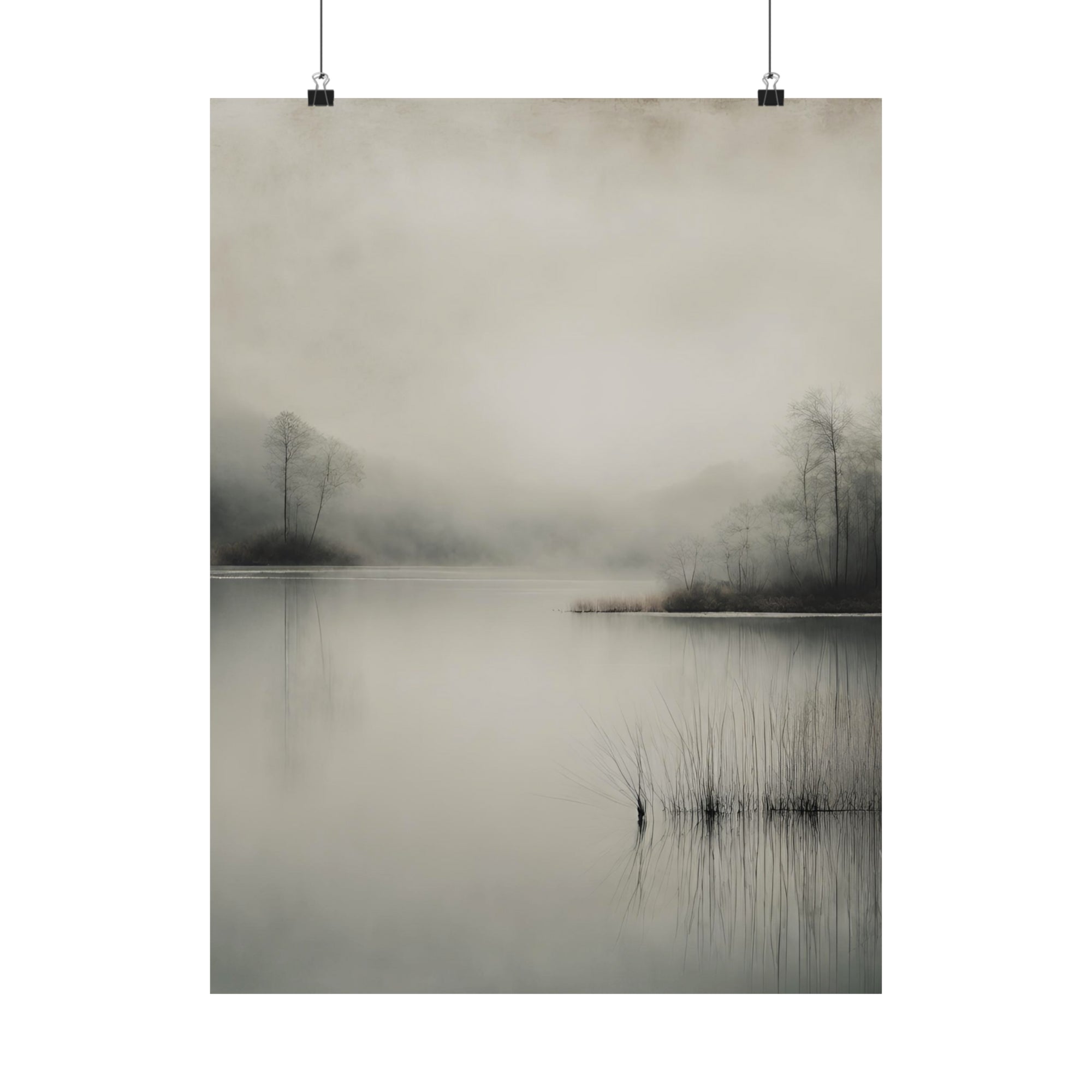 Moody Mysterious Series - Lake 3 - Matte Vertical Abstract Art Posters