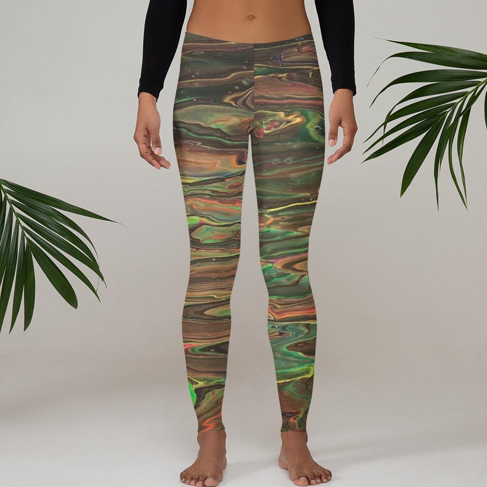 Forest Leggings - Original Art Design - New Take on Camouflage - Polyester/Spandex