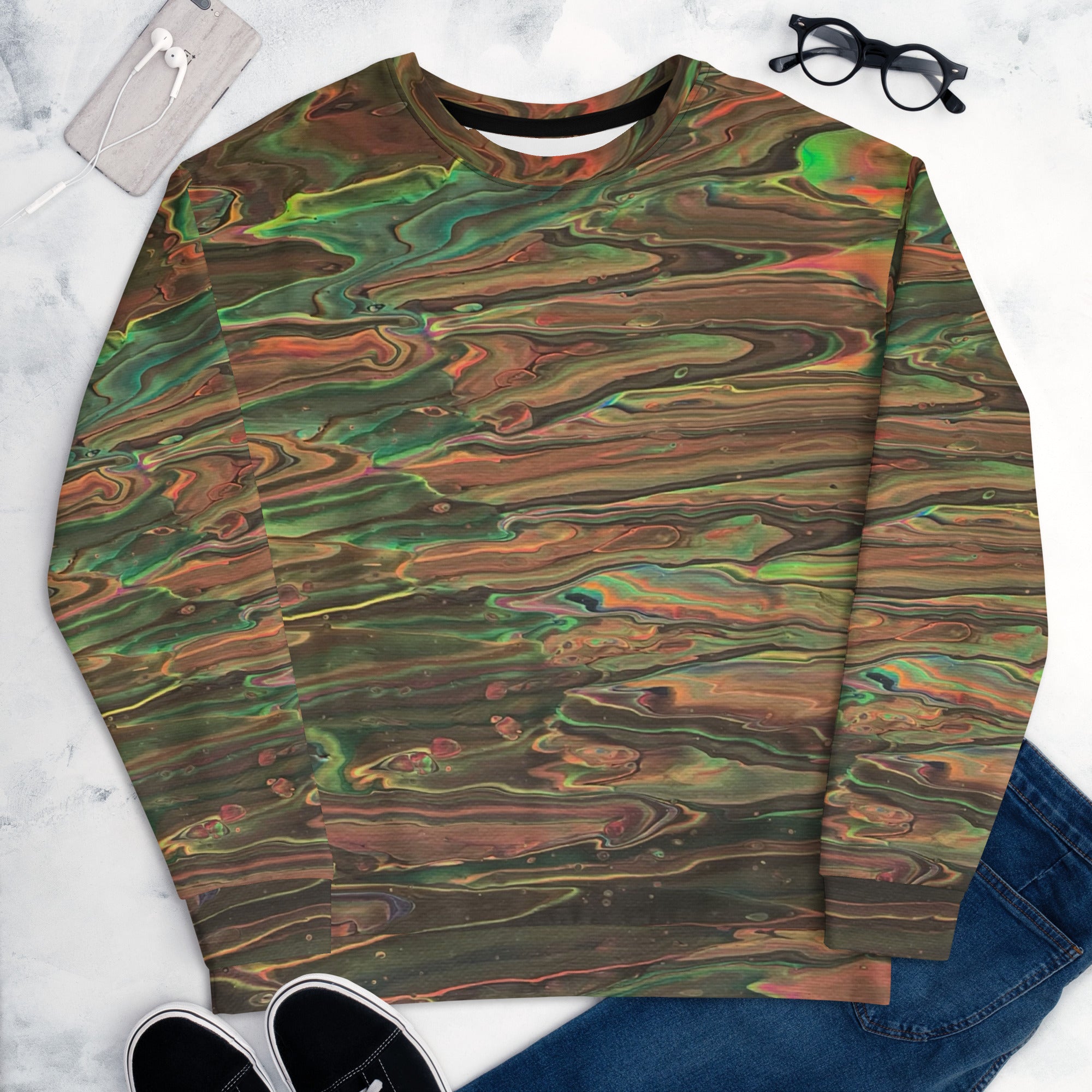 Forest Unisex Sweatshirt - Original Art Design - New Take On Camouflage