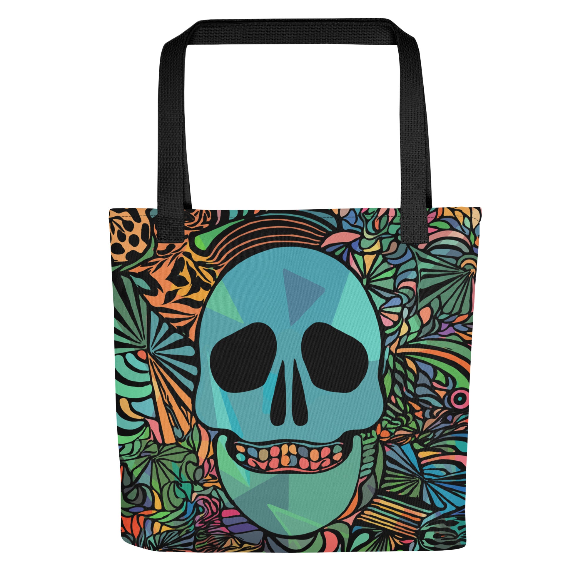 Psychedelic Skull Tote Bag - Smile in Style