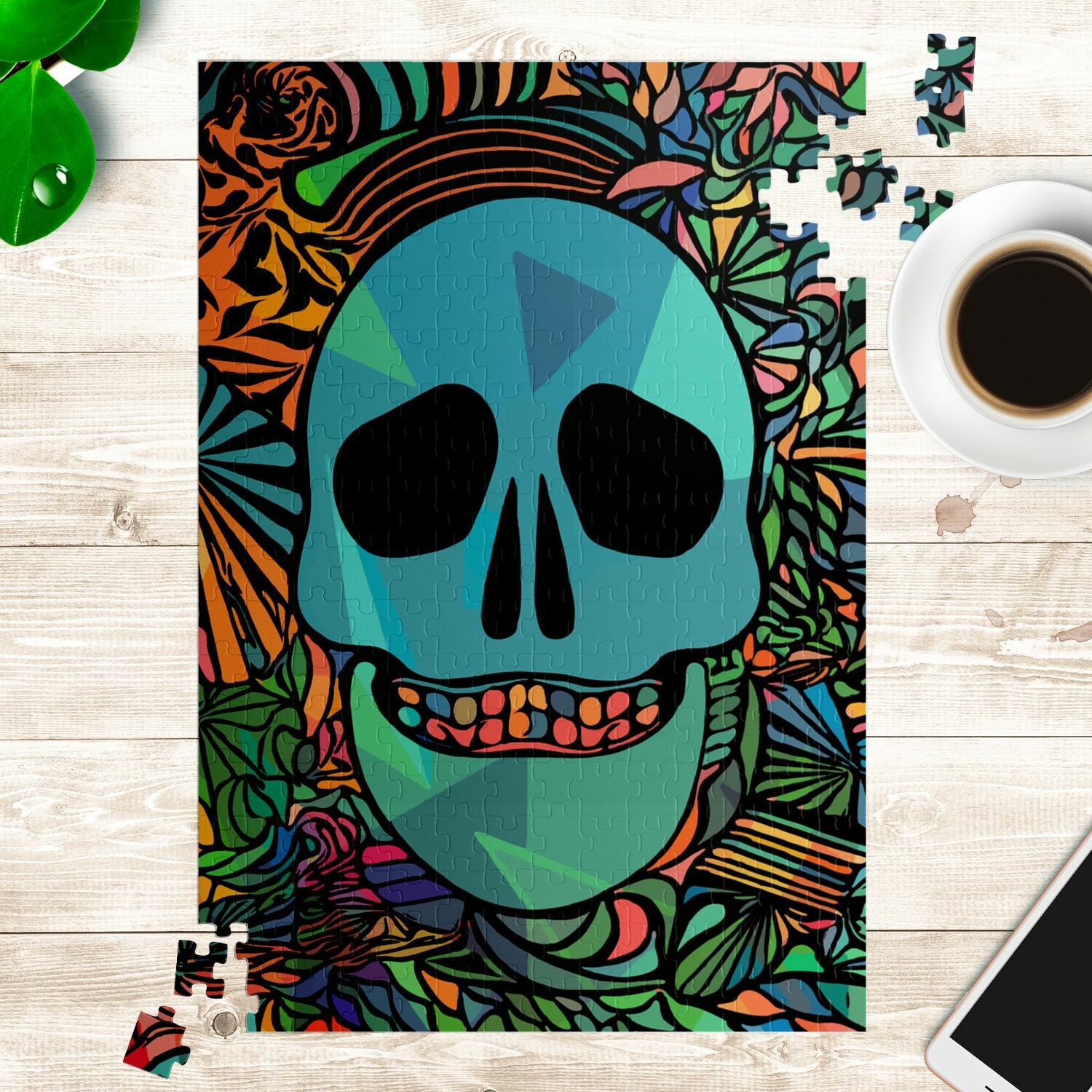 Embrace the Bold: The Turquoise Skull Puzzle