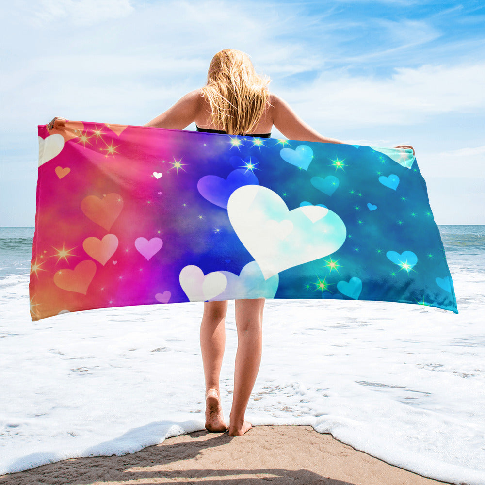 Fun in the Sun Collection - Hearts 01 - Beach Towel