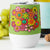 Flowers and Peace Signs Wine Tumbler (Green)