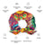 Mandala in bright beautiful jewel tones - Recycled Scrunchie