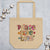 Peace Hope Love Eco Tote Bag - Certified Organic Cotton - Funky Patchwork Boho Hippie Design