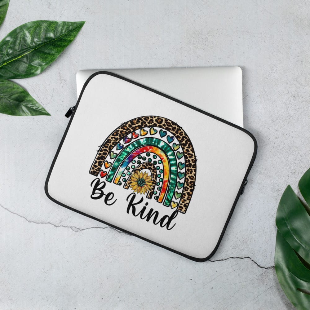 Hippie Soul Shop 13″ Be Kind - Beautiful image for this important message - Laptop Sleeve
