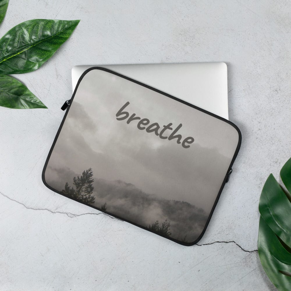 Hippie Soul Shop 13″ Breathe - A beautiful image and meaningful message -  Laptop Sleeve