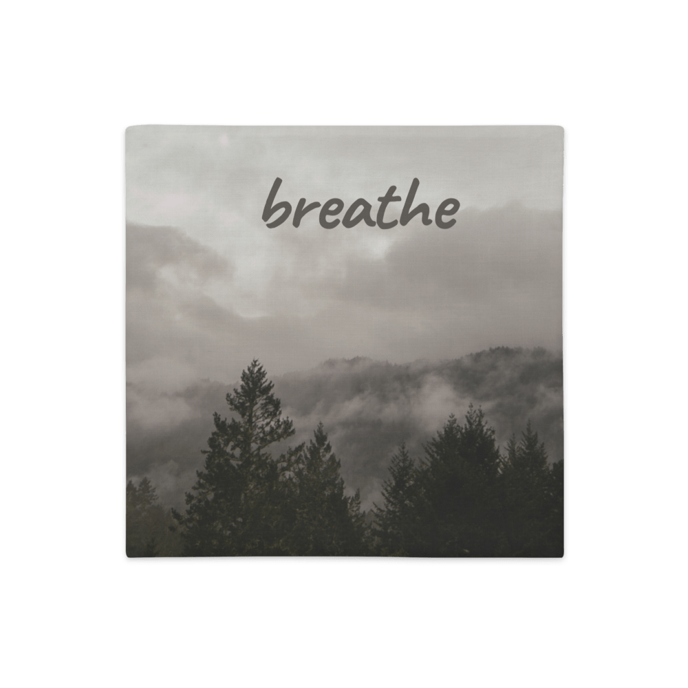 Hippie Soul Shop 18″×18″ Breathe - A beautiful image and meaningful message - Premium Pillow Cover