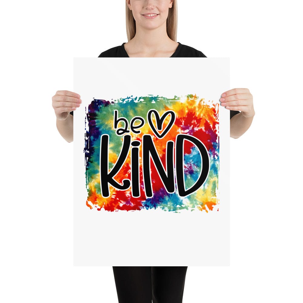 Hippie Soul Shop 18″×24″ Be Kind - Colorful rainbow background for this important message - Poster