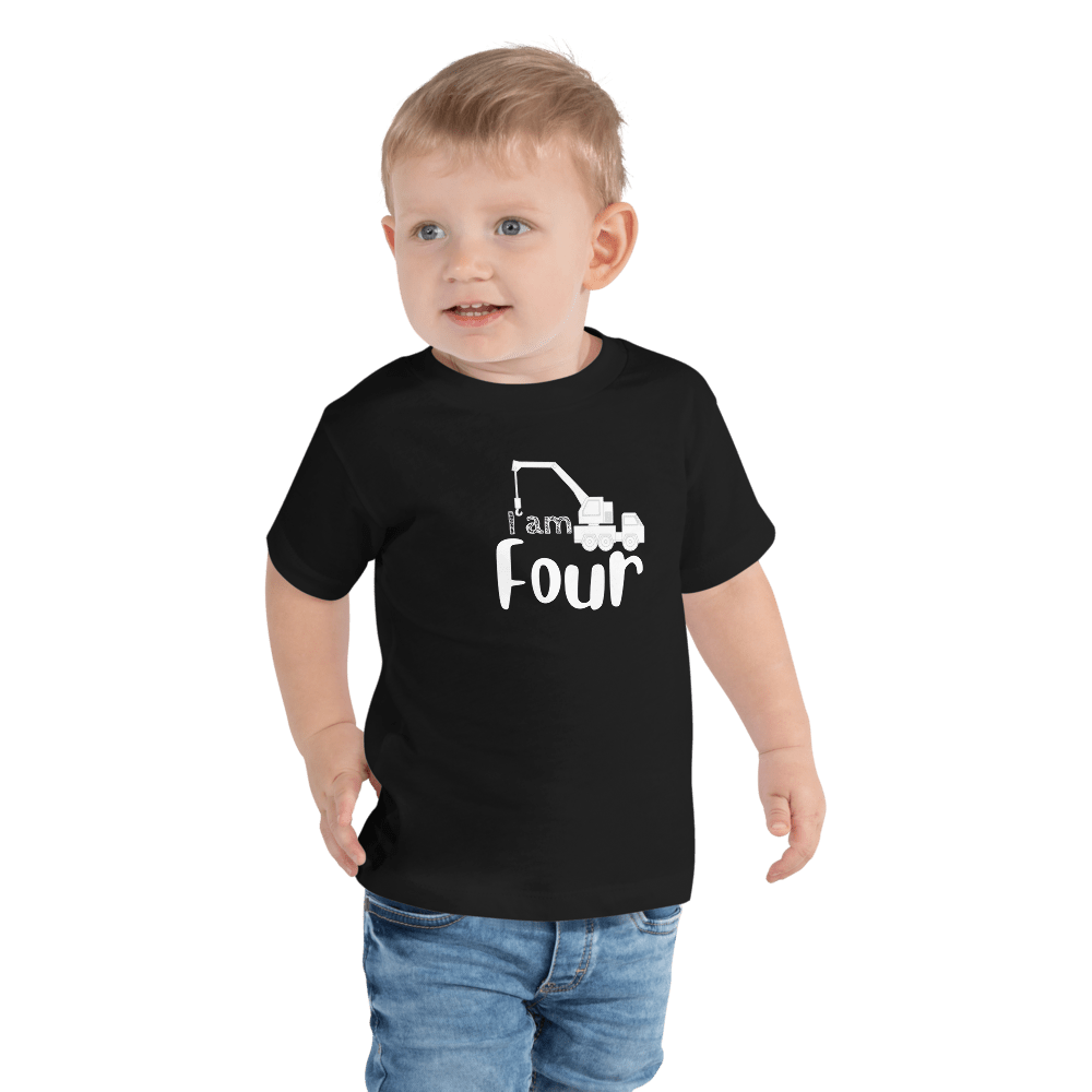 Hippie Soul Shop 2T I am Four - With adorable truck image - Toddler Short Sleeve Tee