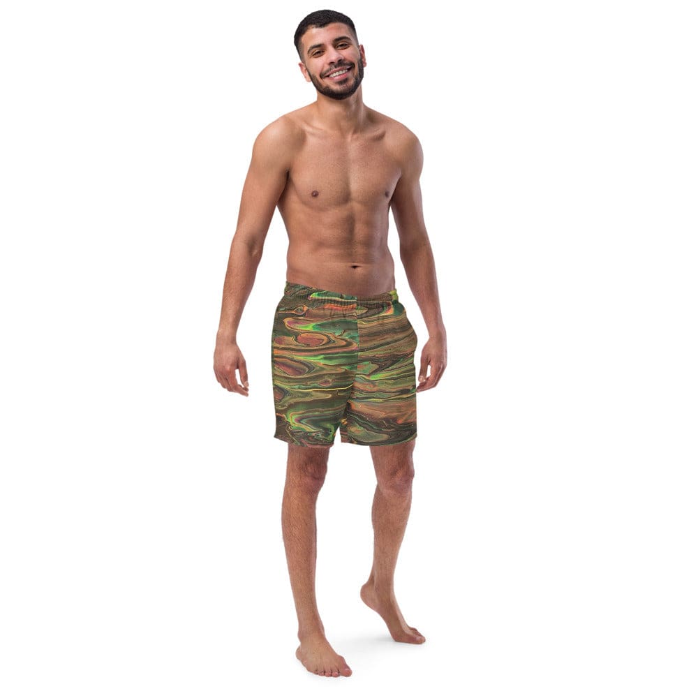Hippie Soul Shop 2XS Forest Floor original art - Men's swim trunks