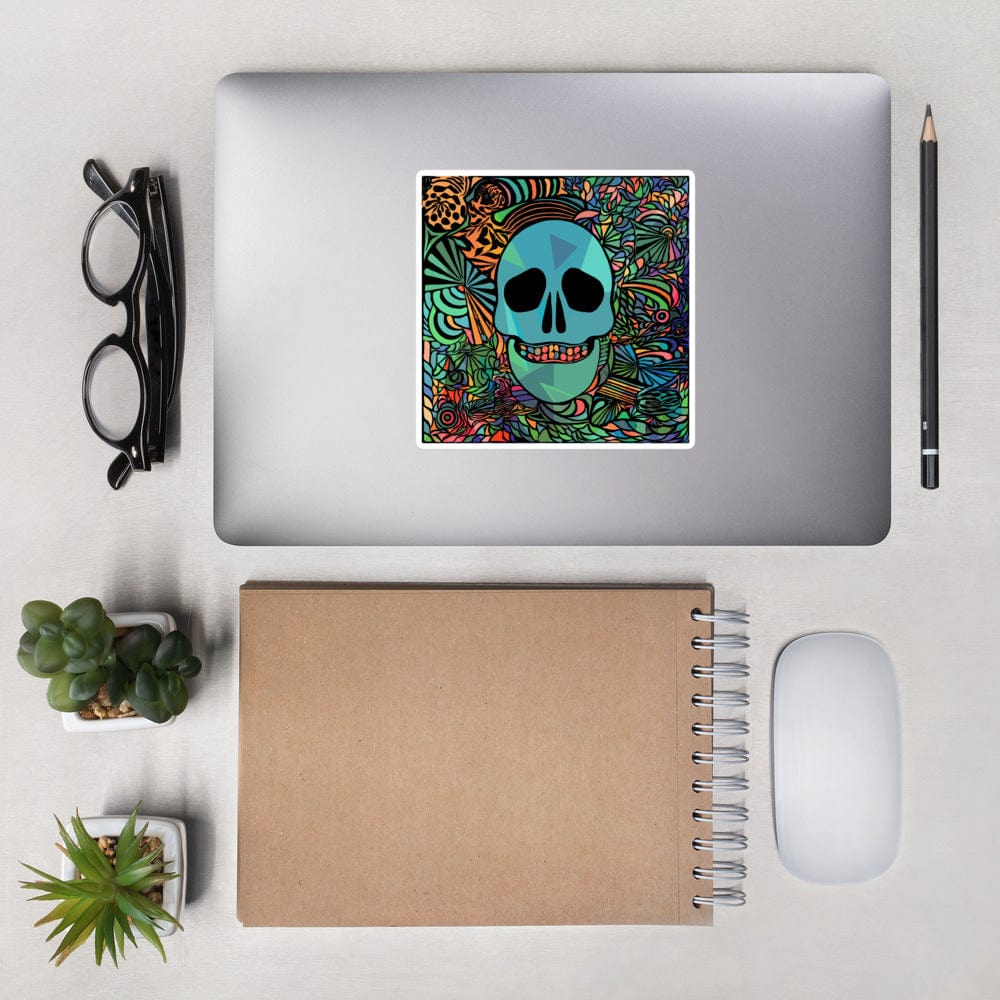 Hippie Soul Shop 5.5″×5.5″ Psychedelic Skull  - Fun image to make you smile - Sticker
