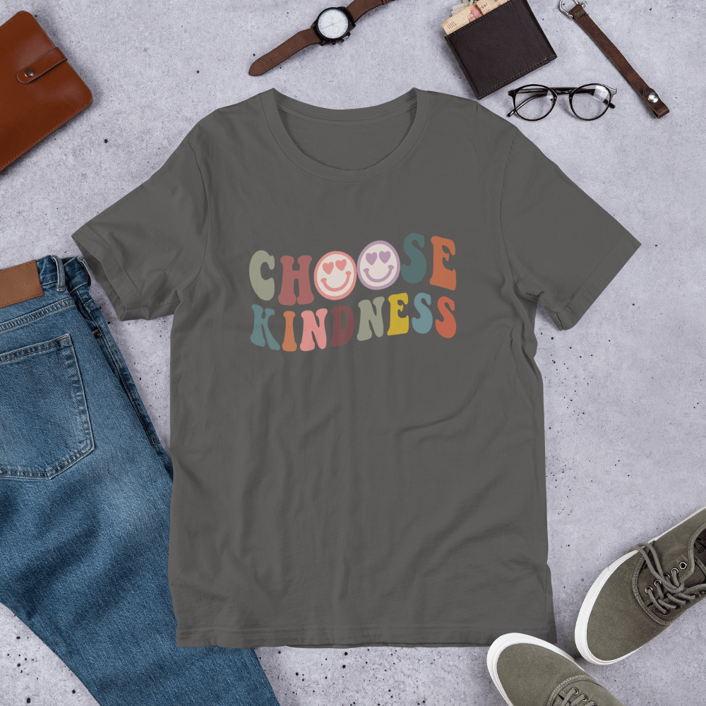 Hippie Soul Shop Asphalt / S Be Kind - Choose kindness - Short-Sleeve Unisex T-Shirt
