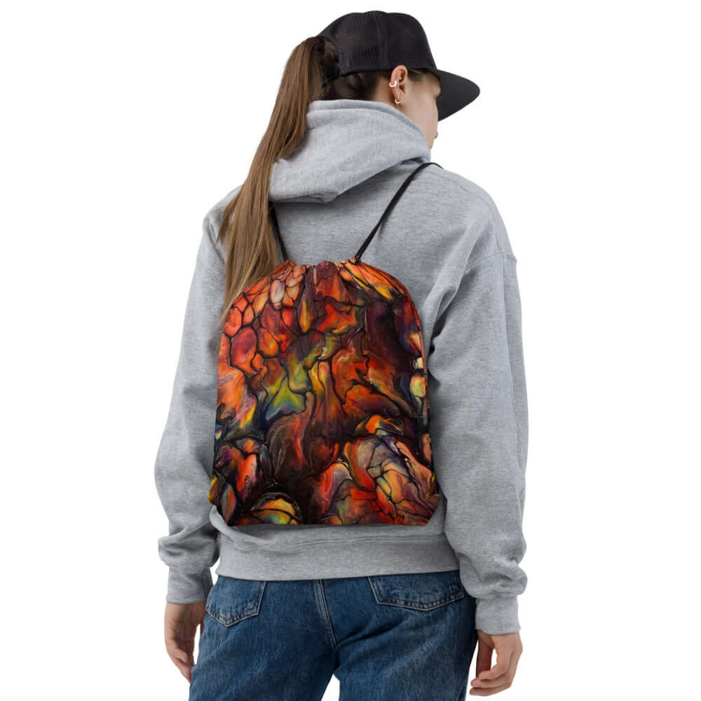 Hippie Soul Shop Autumnal Beauty original artwork - Drawstring Bag