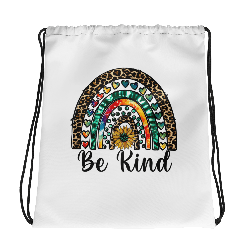 Hippie Soul Shop Be Kind - Beautiful image for this important message - Drawstring Bag