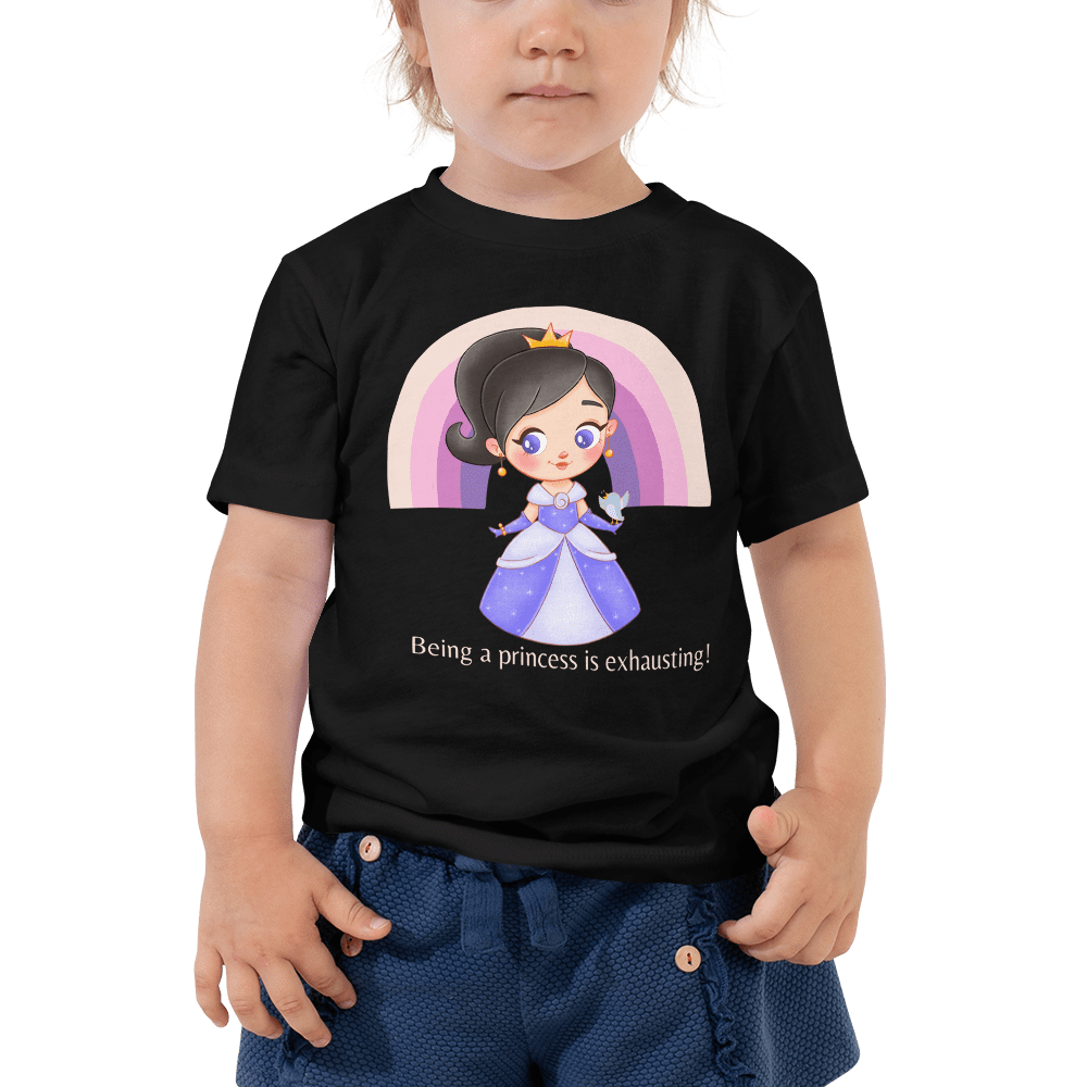 Hippie Soul Shop Black / 2T Being a Princess is Exhausting! - Toddler Short Sleeve Tee