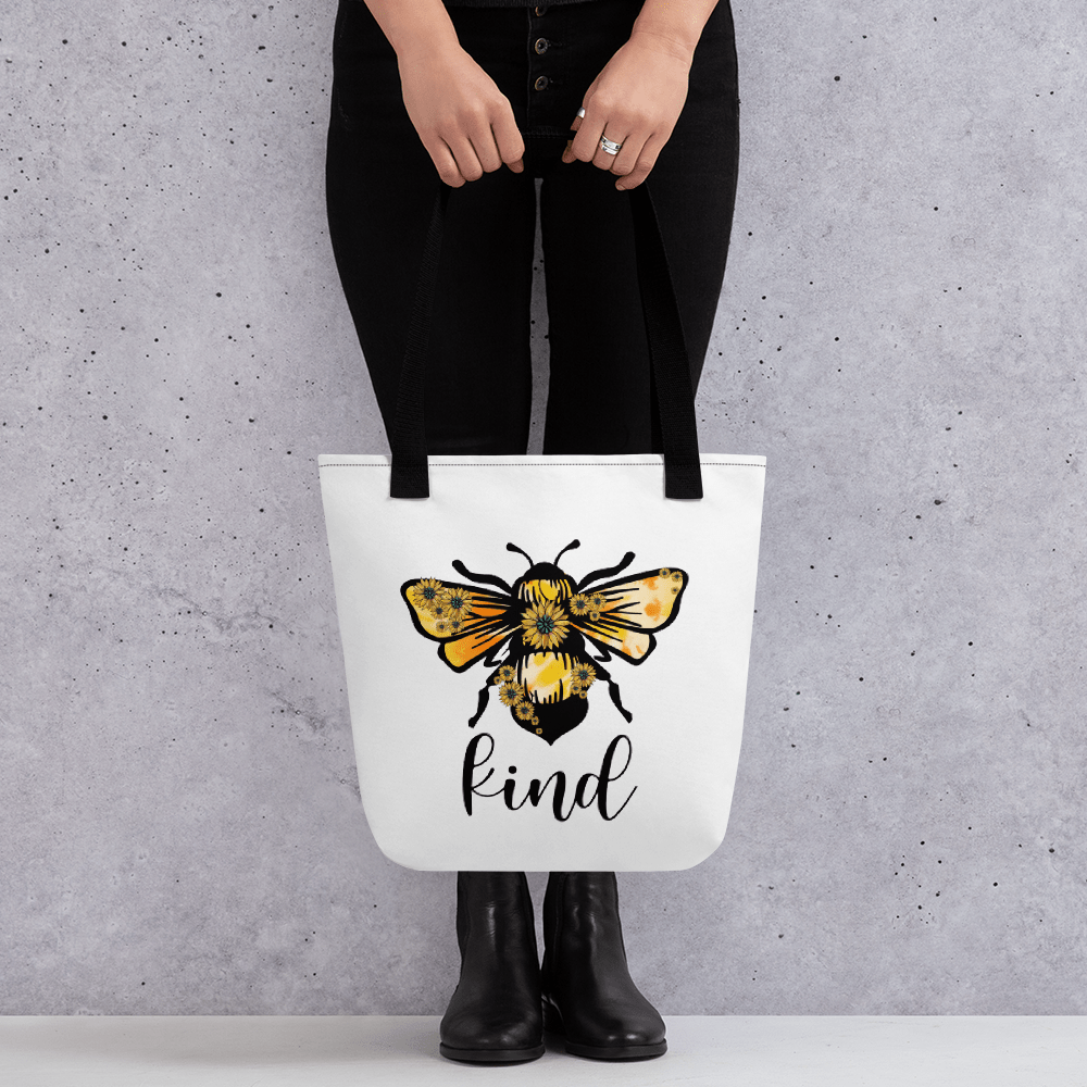 Hippie Soul Shop Black Be Kind - Such a great image for an important message - Tote Bag