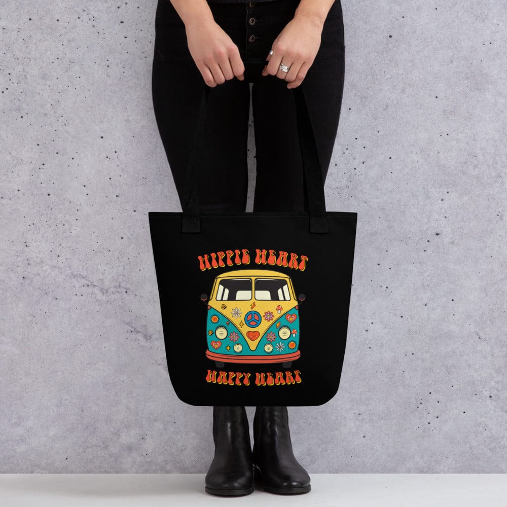 Hippie Soul Shop Black Hippie Heart Happy Heart - Tote Bag