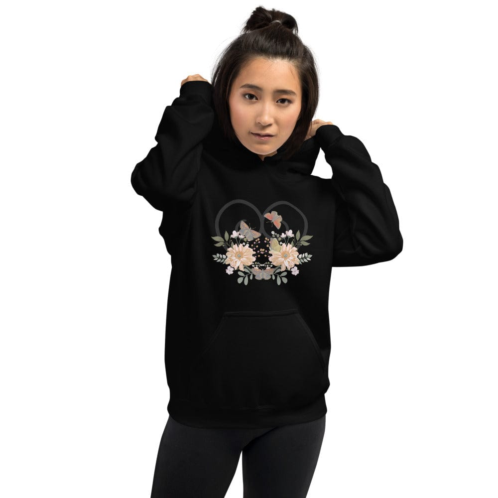 Hippie Soul Shop Black / S Hearts and Flowers 2 - With butterflies Unisex Hoodie