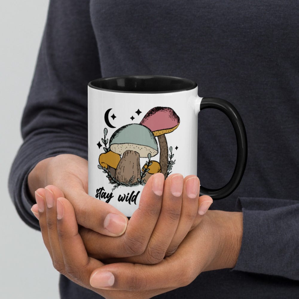 Hippie Soul Shop Black Stay Wild Live Free - Mug with Color Inside