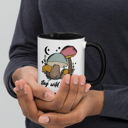 Hippie Soul Shop Black Stay Wild Live Free - Mug with Color Inside