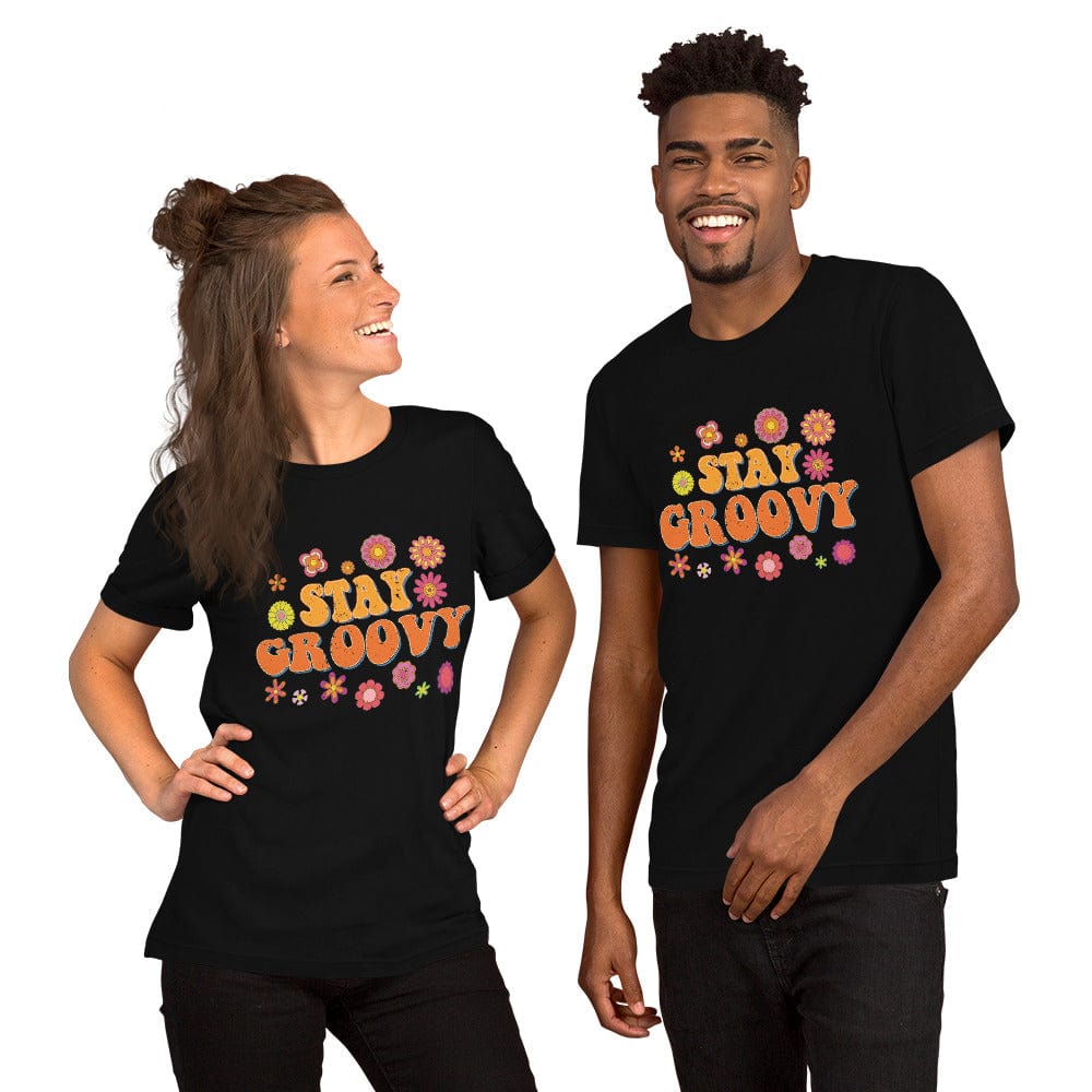 Hippie Soul Shop Black / XS Stay Groovy - Colorful fun design - Unisex t-shirt
