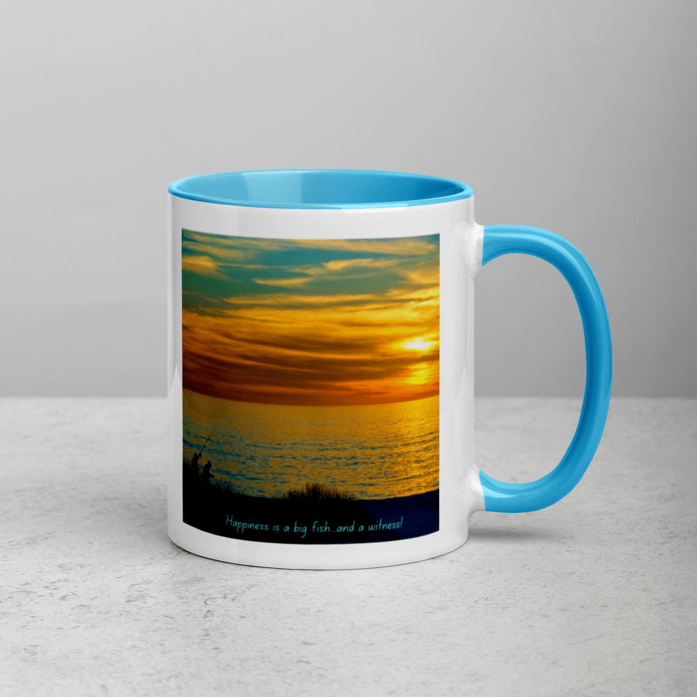 Hippie Soul Shop Blue Happiness is a big fish...and a witness! - Mug with Color Inside