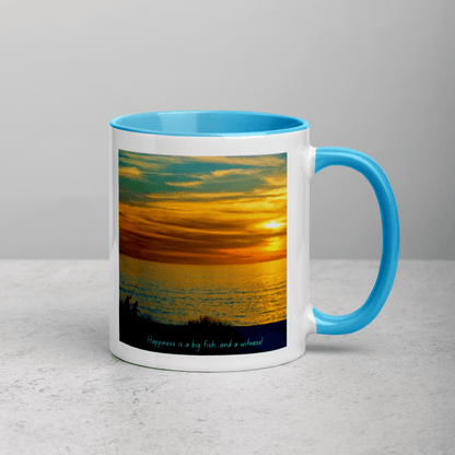 Hippie Soul Shop Blue Happiness is a big fish...and a witness! - Mug with Color Inside
