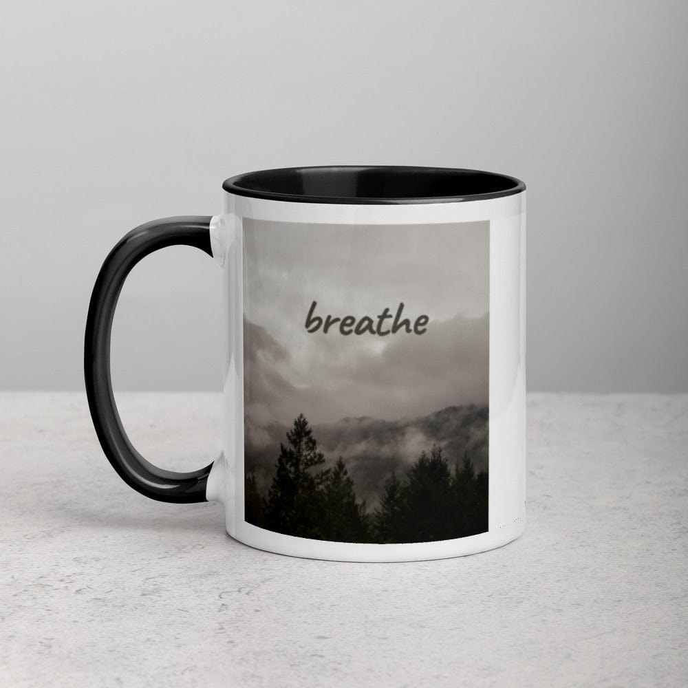 Hippie Soul Shop Breathe - A beautiful image and meaningful message - Mug with Color Inside