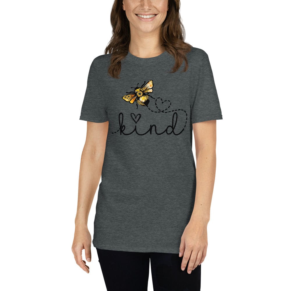 Hippie Soul Shop Dark Heather / S Be Kind - Adorable image for this important message - Short-Sleeve Unisex T-Shirt