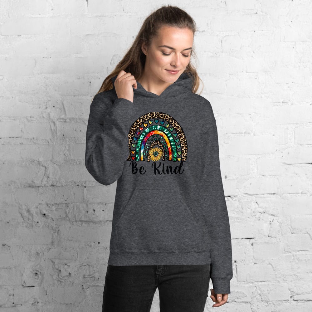 Hippie Soul Shop Dark Heather / S Be Kind - Beautiful image for this important message - Unisex Hoodie