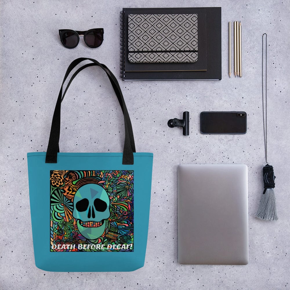 Hippie Soul Shop Death Before Decaf! - Tote bag