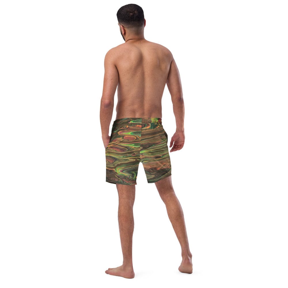 Hippie Soul Shop Forest Floor original art - Men's swim trunks