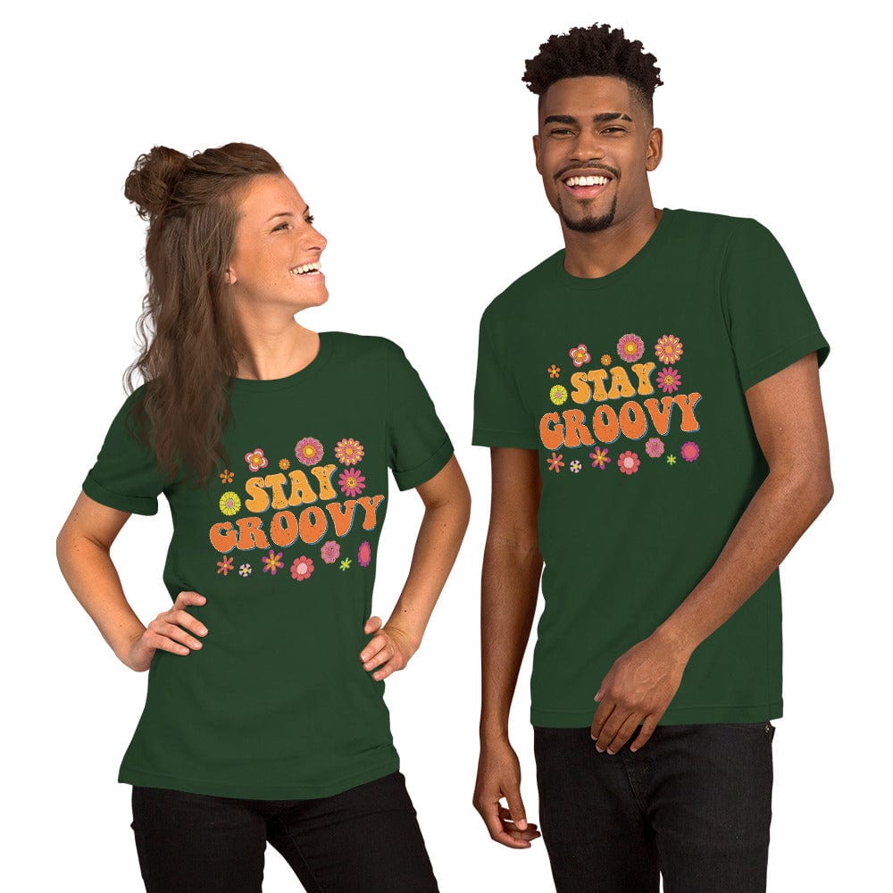 Hippie Soul Shop Forest / S Stay Groovy - Colorful fun design - Unisex t-shirt