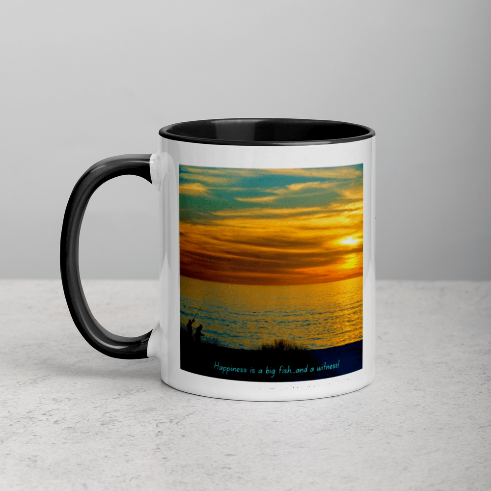 Hippie Soul Shop Happiness is a big fish...and a witness! - Mug with Color Inside