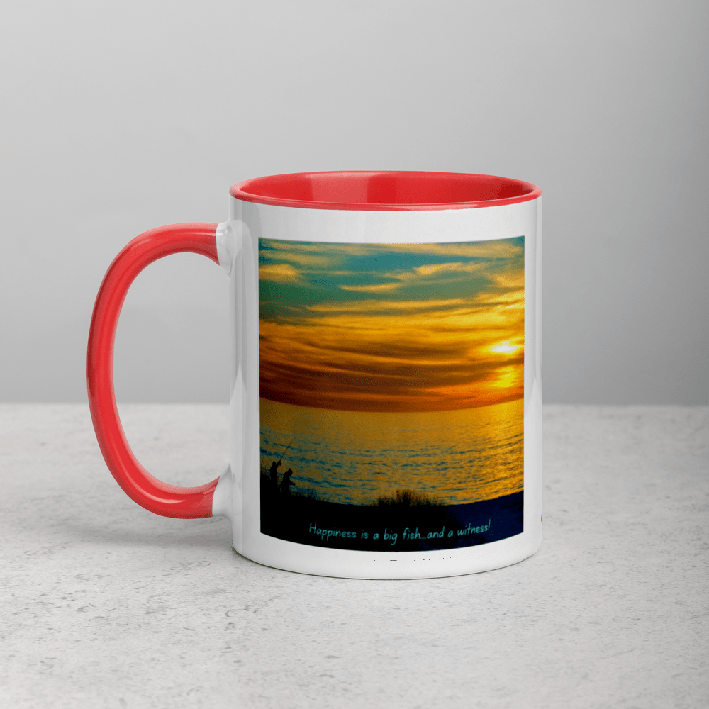 Hippie Soul Shop Happiness is a big fish...and a witness! - Mug with Color Inside
