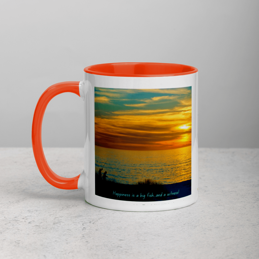 Hippie Soul Shop Happiness is a big fish...and a witness! - Mug with Color Inside