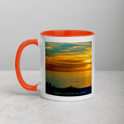 Hippie Soul Shop Happiness is a big fish...and a witness! - Mug with Color Inside