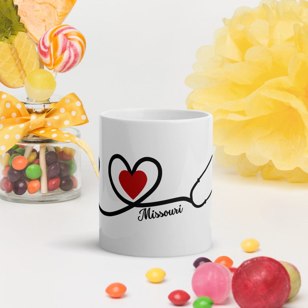 Hippie Soul Shop Health Care - Missouri - White glossy mug