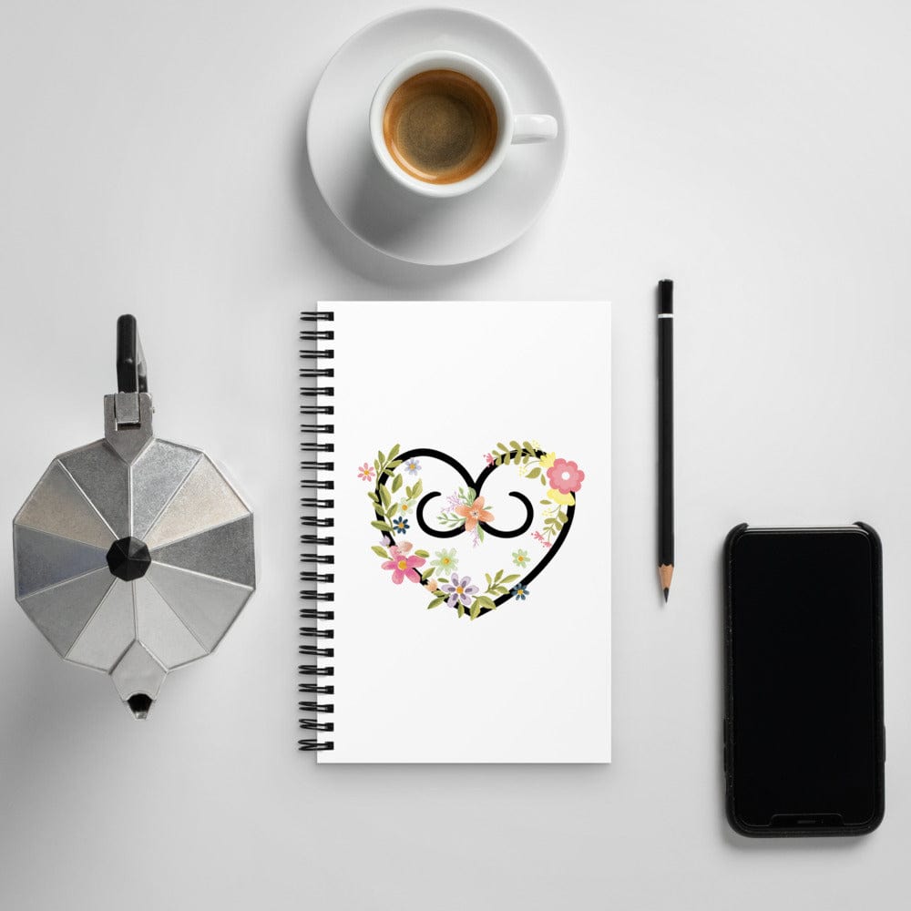 Hippie Soul Shop Hearts and Flowers 1 - Such a pretty combination - Spiral Notebook