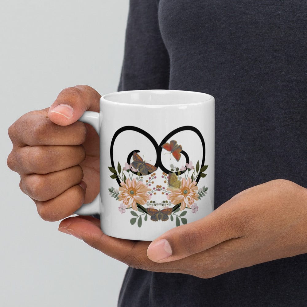 Hippie Soul Shop Hearts and Flowers 2 - With butterflies - White Glossy Mug