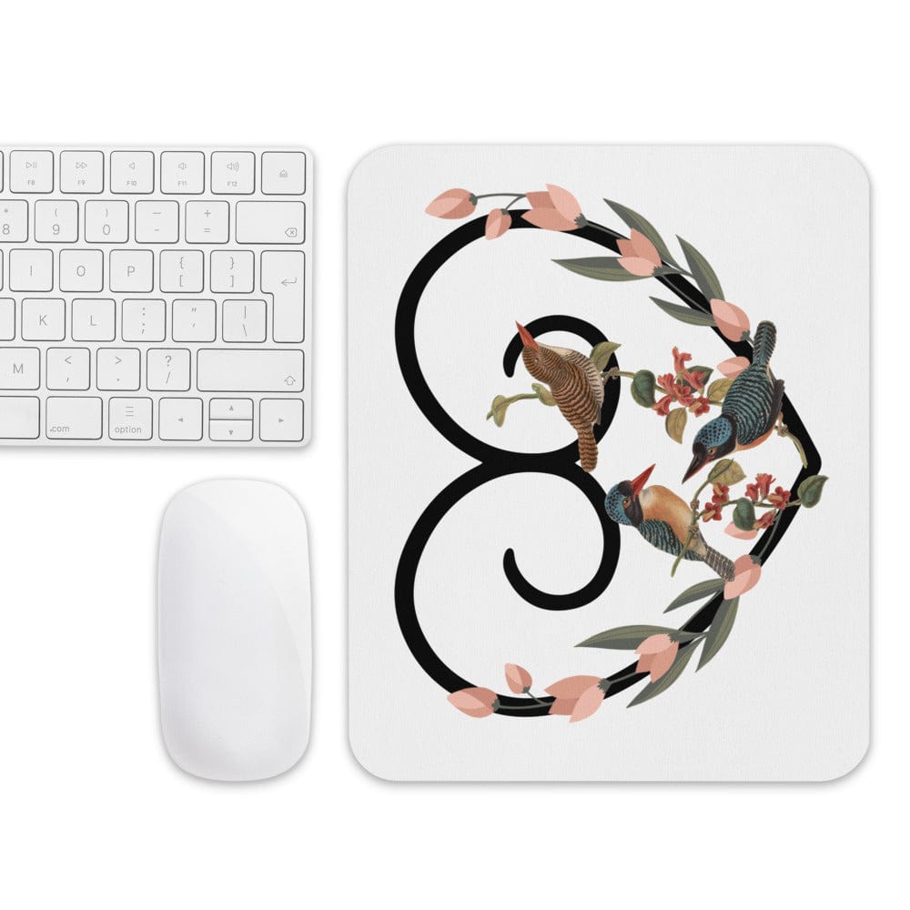 Hippie Soul Shop Hearts and Flowers 3 - With birds - Mouse Pad