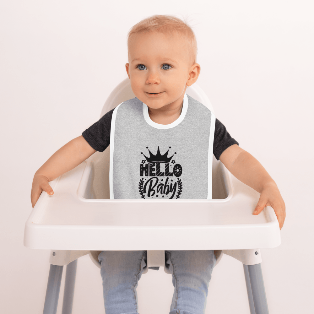 Hippie Soul Shop Hello Baby! - Adorable Embroidered Baby Bib