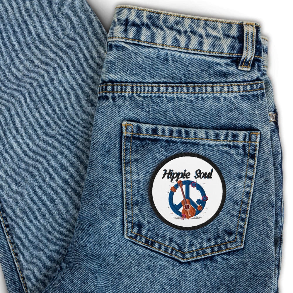 Hippie Soul Shop Hippie Soul - With fun peace sign and guitar design - Embroidered Patches