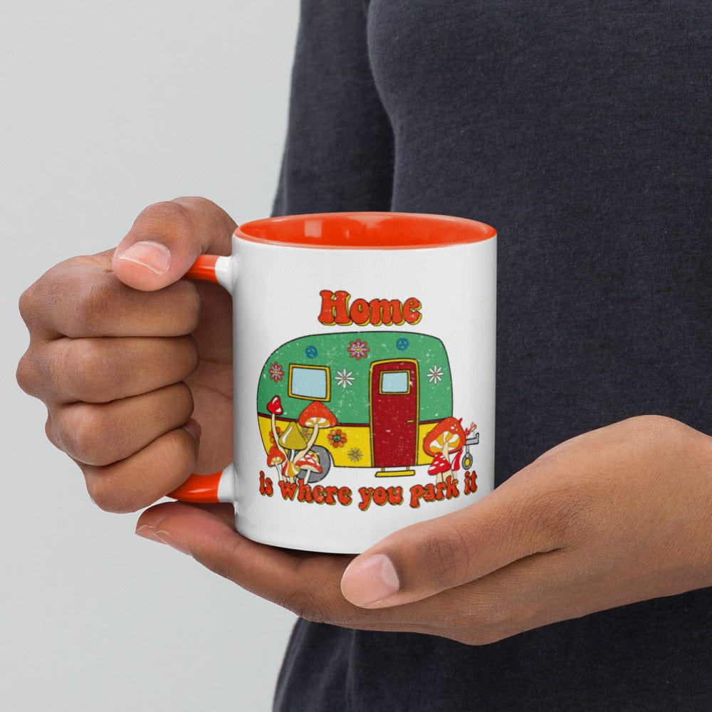 Hippie Soul Shop Home is Where You Park It - Mug with Color Inside